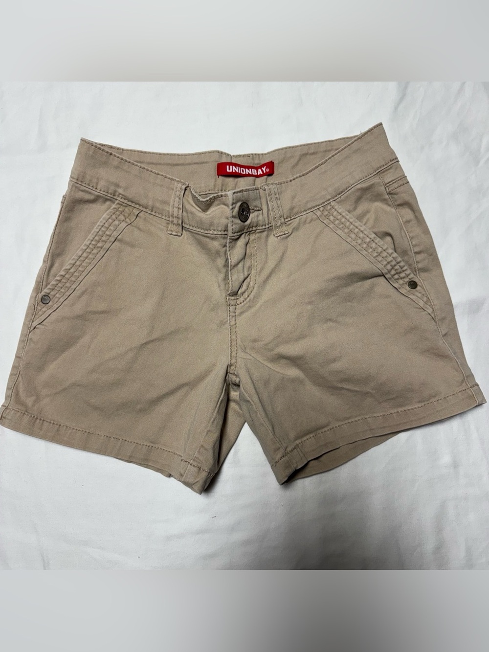 UNIONBAY Tan Casual Juniors Khaki Shorts Size 1